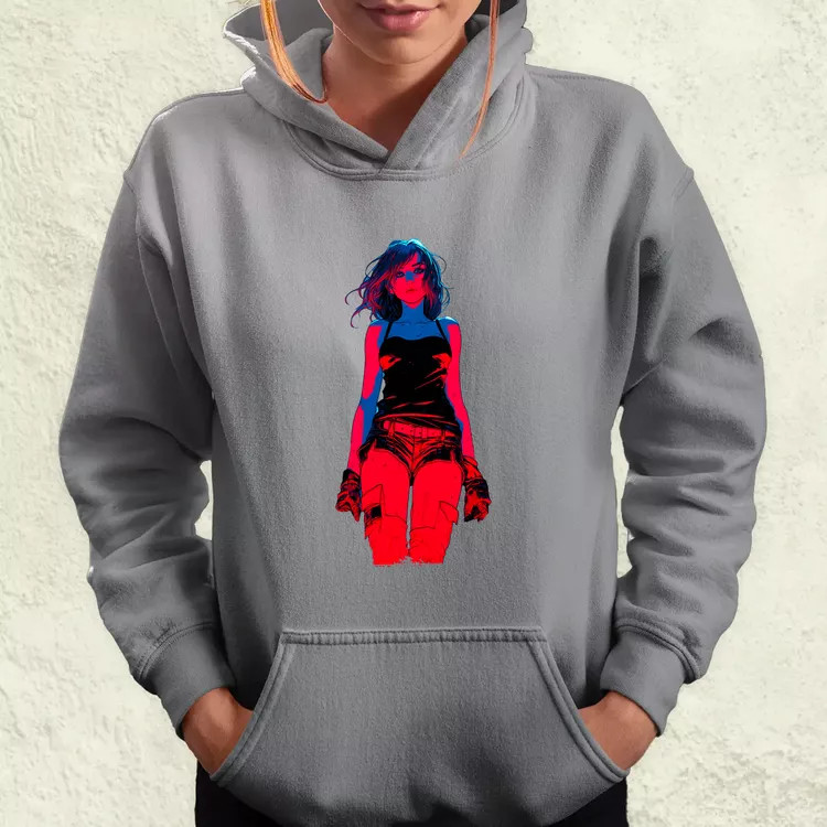 Anime lány pózol v13 női pulóver