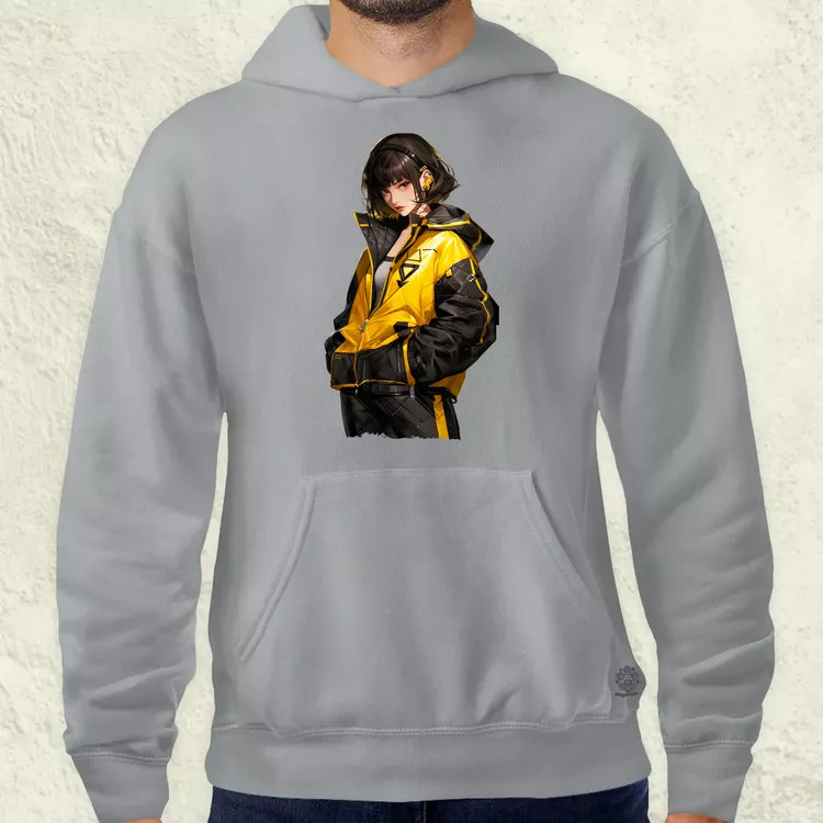 Anime lány pózol v2 férfi pulóver