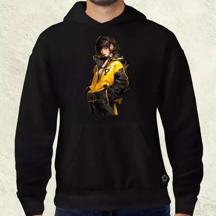 Anime lány pózol v2 férfi pulóver