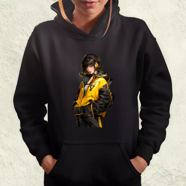 Anime lány pózol v2 női pulóver
