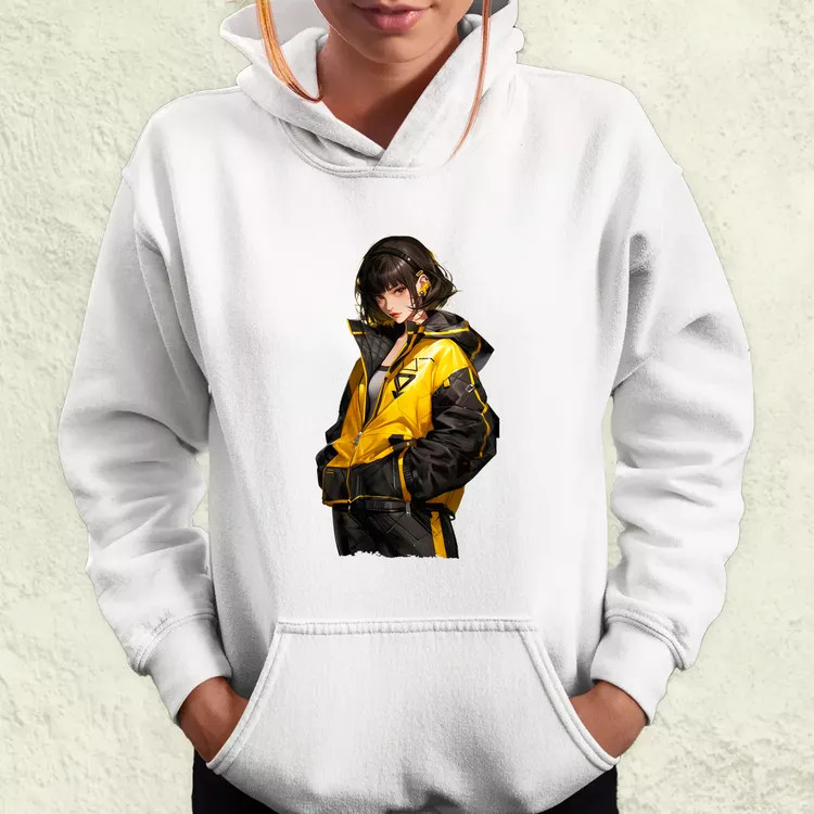 Anime lány pózol v2 női pulóver