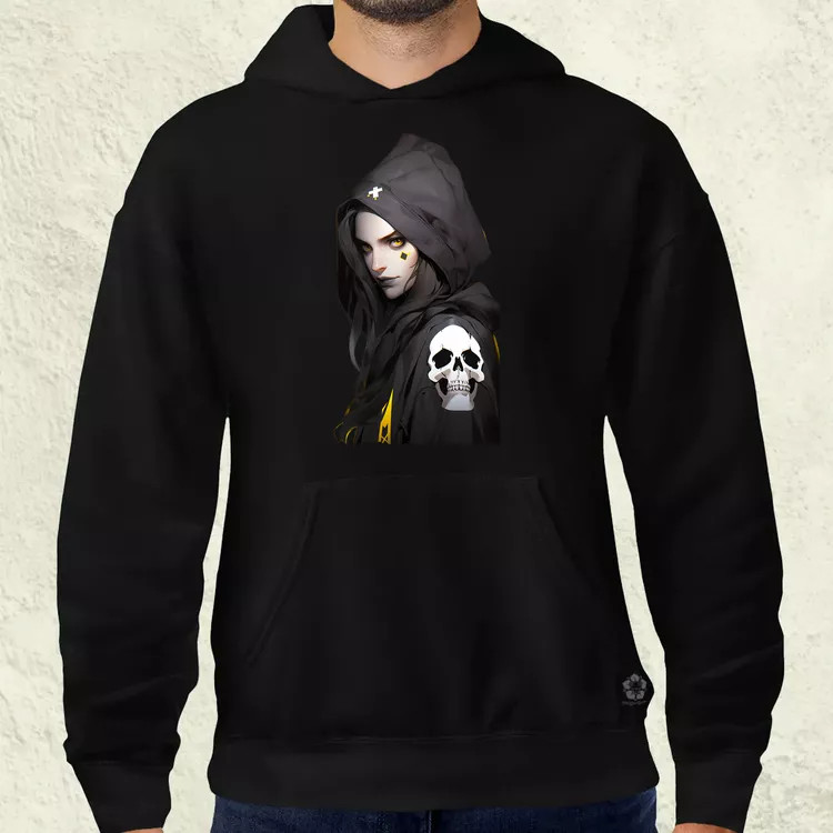 Anime lány pózol v3 férfi pulóver