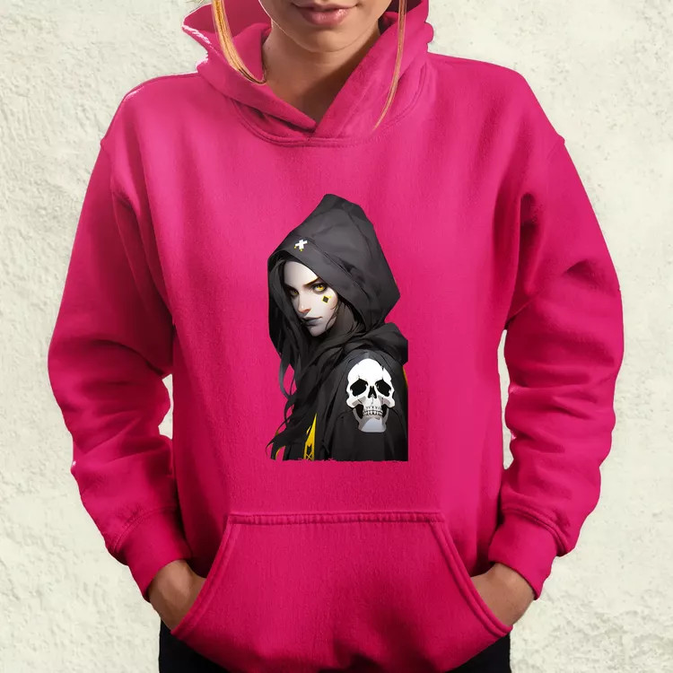 Anime lány pózol v3 női pulóver