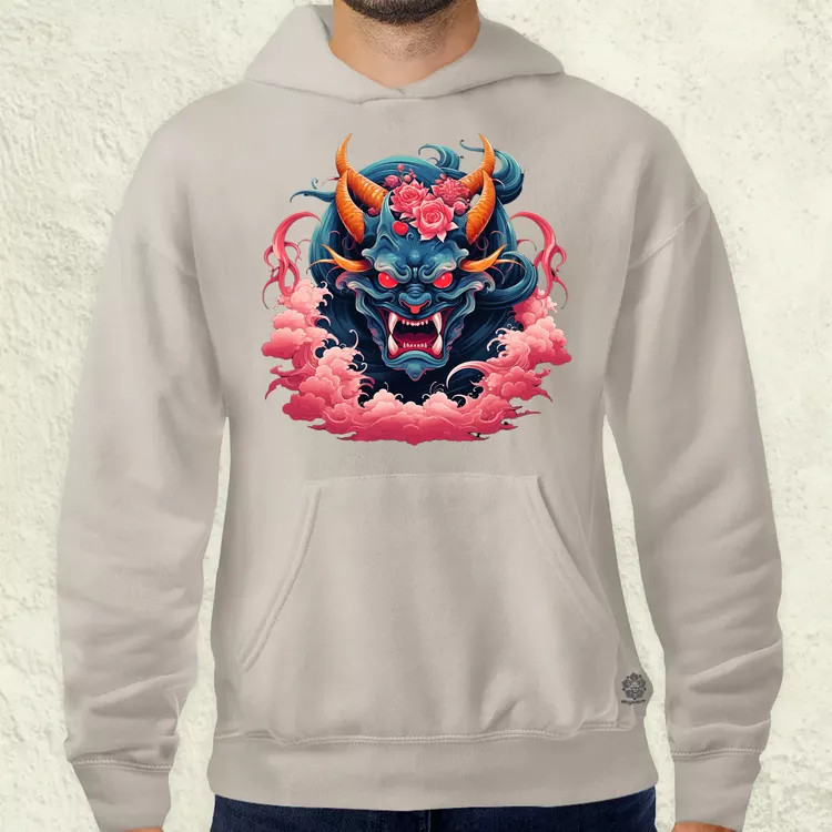 Anime Oni maszk v1 férfi pulóver