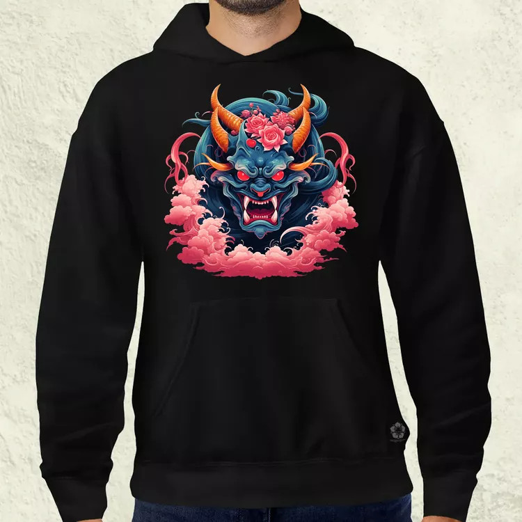 Anime Oni maszk v1 férfi pulóver