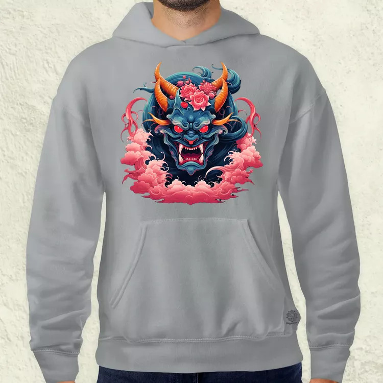 Anime Oni maszk v1 férfi pulóver