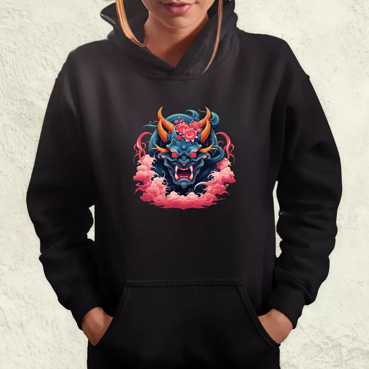 Anime Oni maszk v1 női pulóver