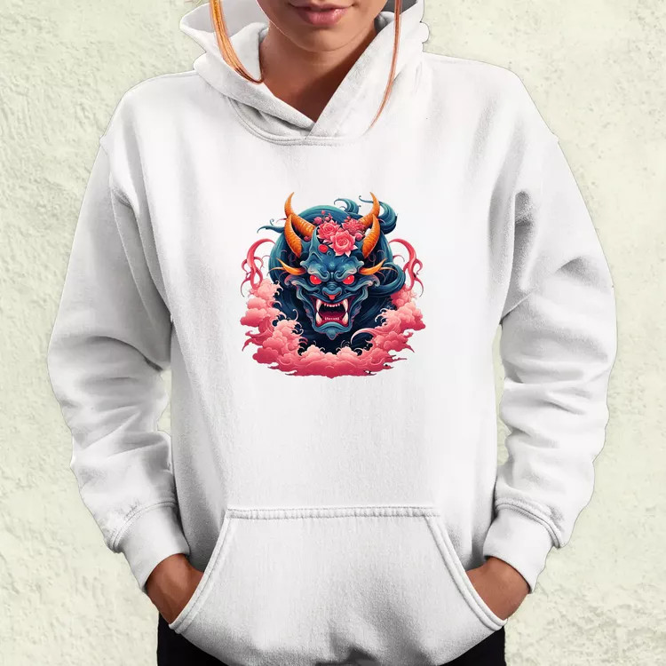 Anime Oni maszk v1 női pulóver