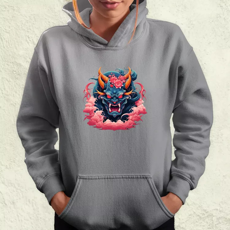 Anime Oni maszk v1 női pulóver