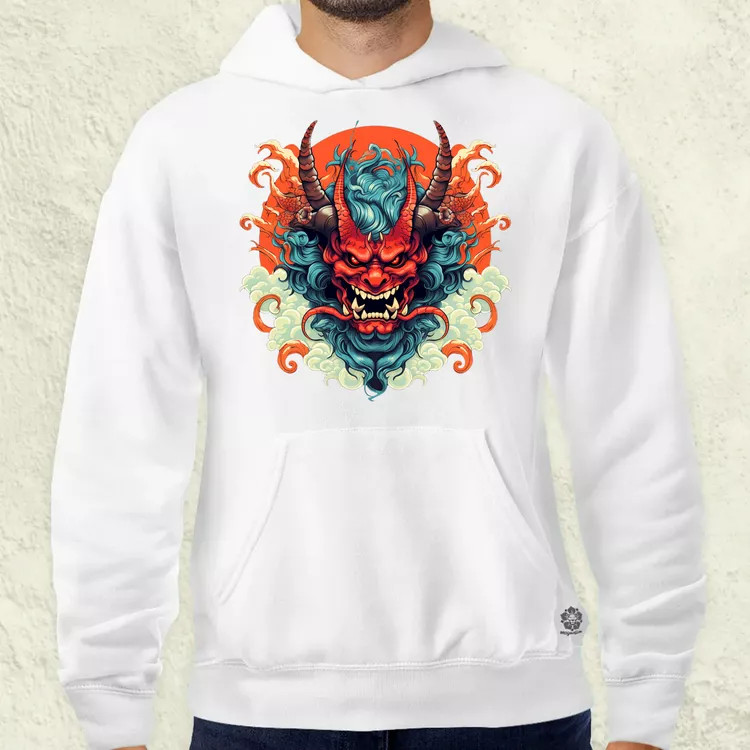 Anime Oni maszk v2 férfi pulóver