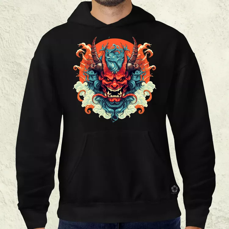 Anime Oni maszk v2 férfi pulóver