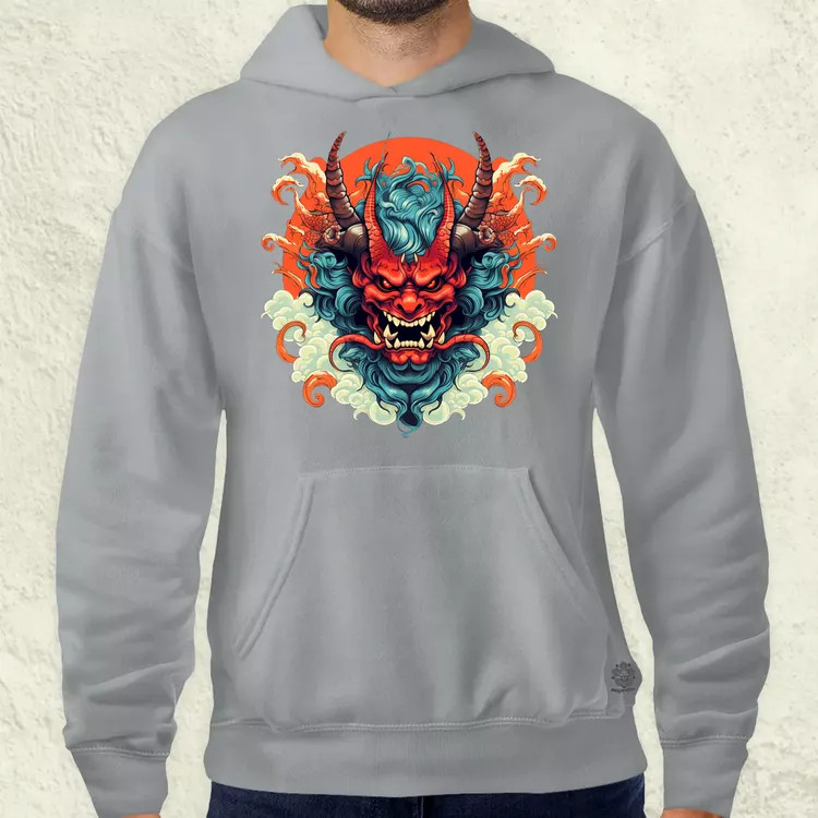 Anime Oni maszk v2 férfi pulóver