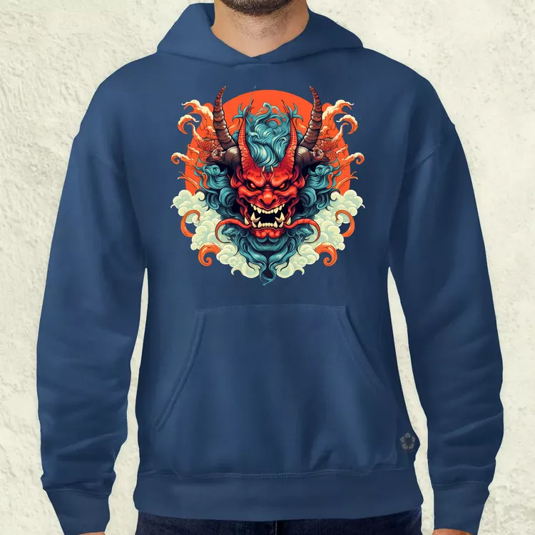 Anime Oni maszk v2 férfi pulóver