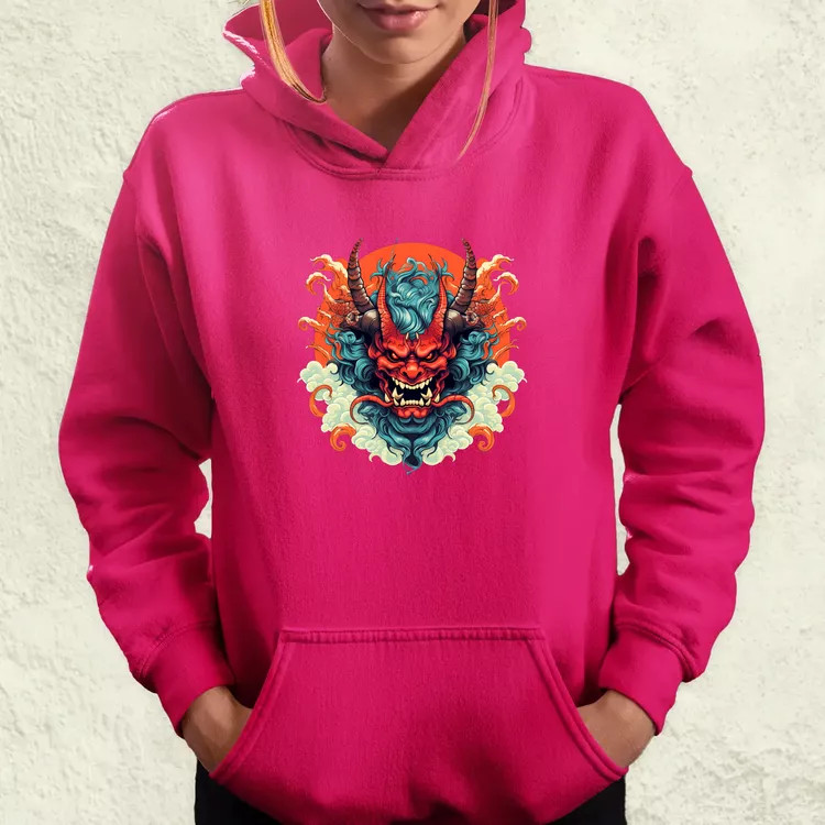 Anime Oni maszk v2 női pulóver