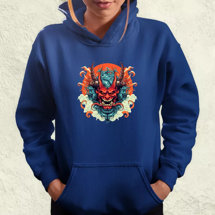 Anime Oni maszk v2 női pulóver