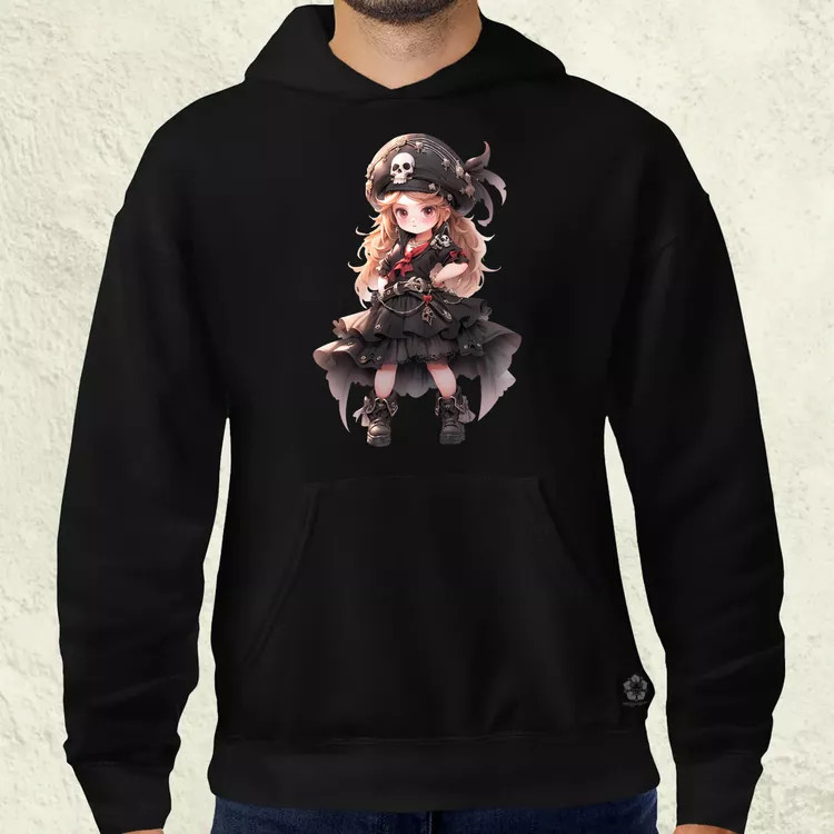 Chibi kalóz lány v1 férfi pulóver