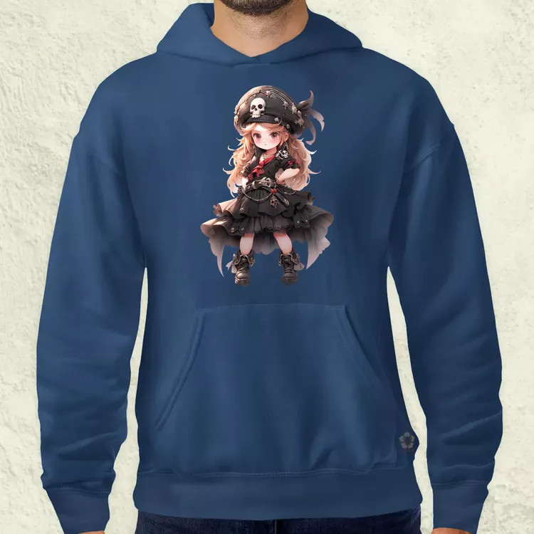 Chibi kalóz lány v1 férfi pulóver