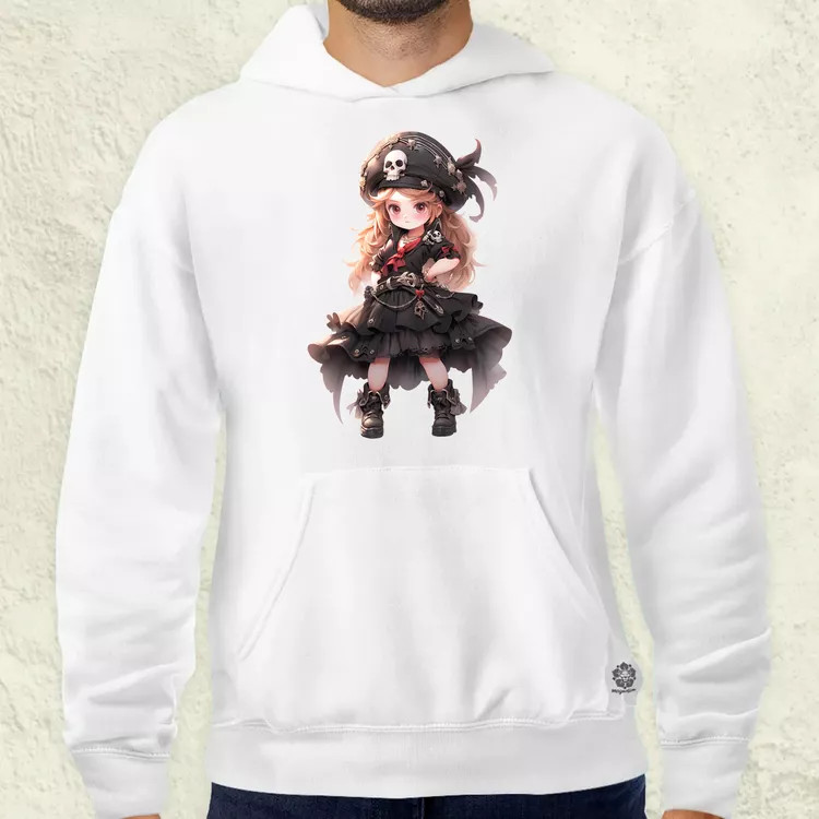 Chibi kalóz lány v1 férfi pulóver