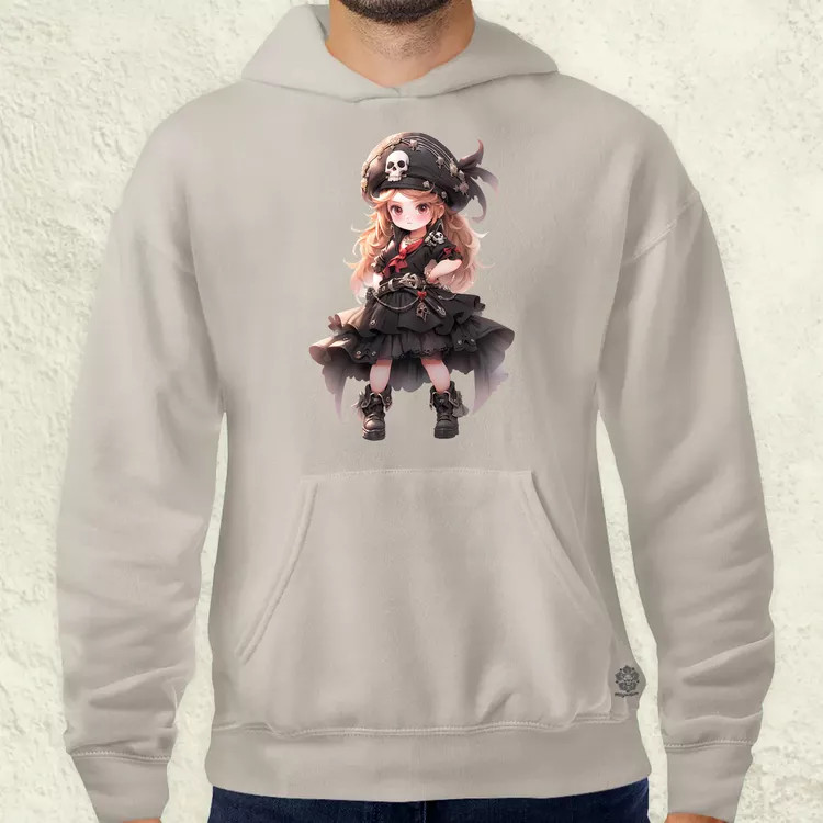Chibi kalóz lány v1 férfi pulóver