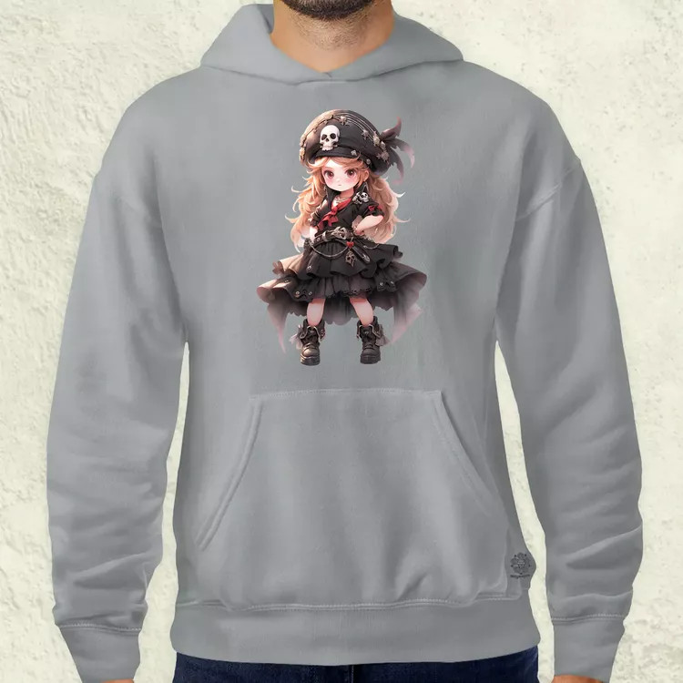 Chibi kalóz lány v1 férfi pulóver