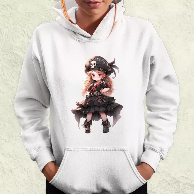 Chibi kalóz lány v1 női pulóver