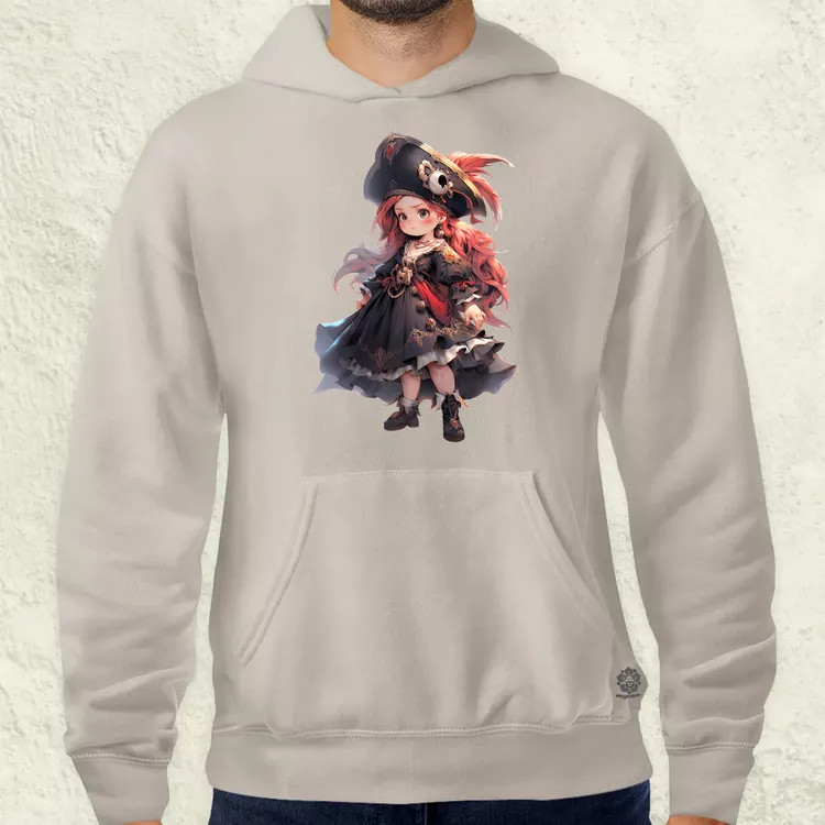 Chibi kalóz lány v2 férfi pulóver