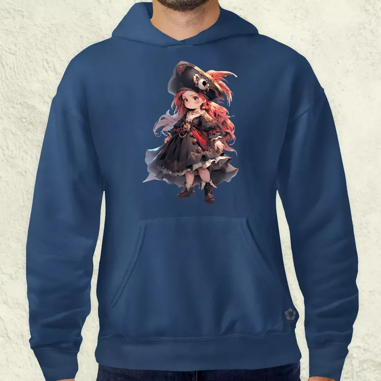 Chibi kalóz lány v2 férfi pulóver