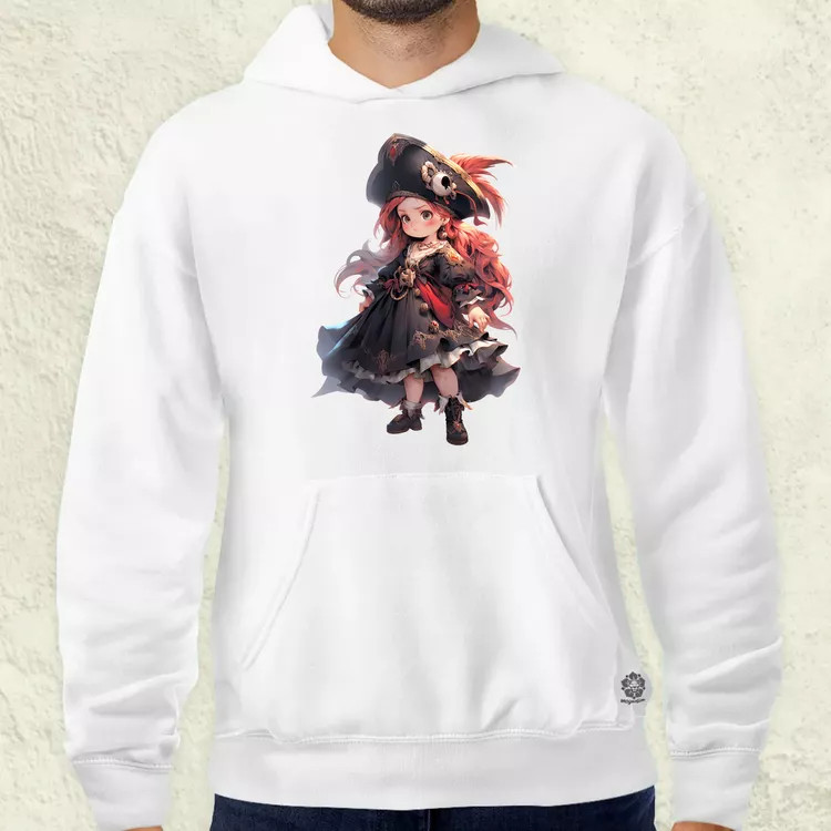 Chibi kalóz lány v2 férfi pulóver