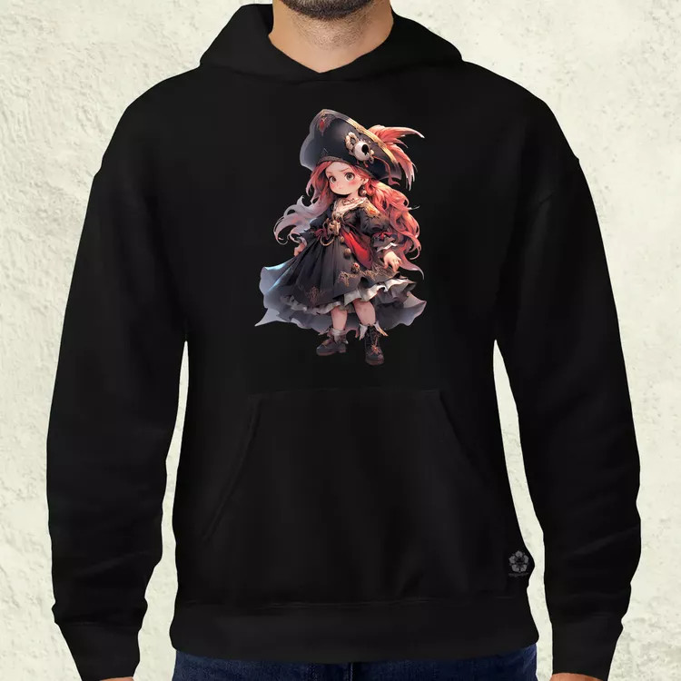 Chibi kalóz lány v2 férfi pulóver