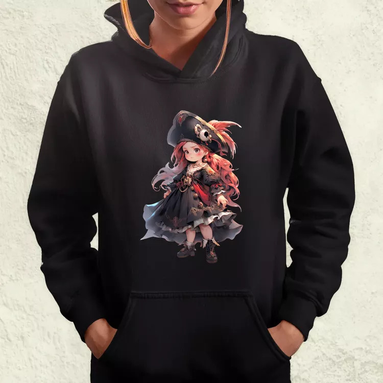 Chibi kalóz lány v2 női pulóver