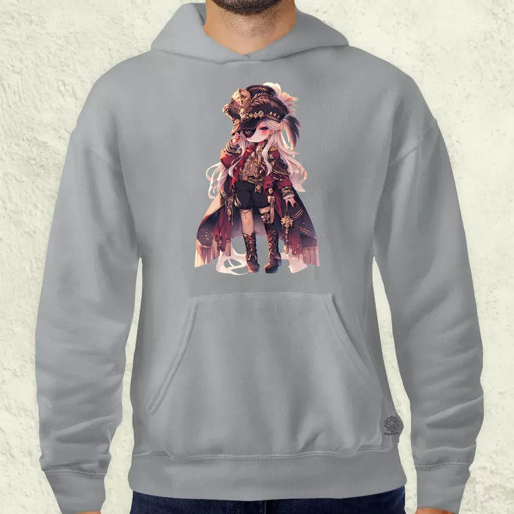 Chibi kalóz lány v3 férfi pulóver