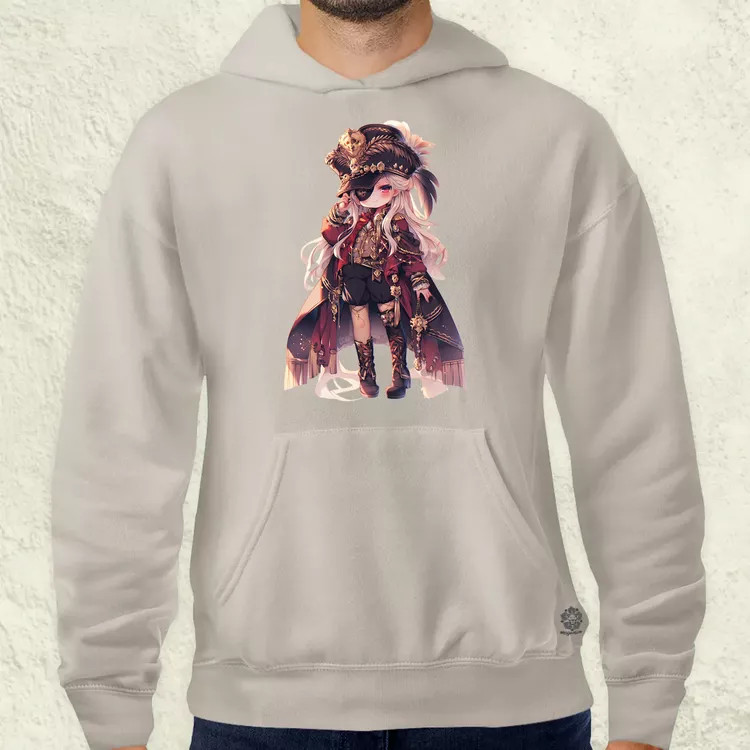 Chibi kalóz lány v3 férfi pulóver