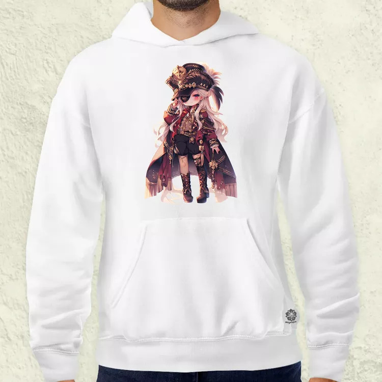 Chibi kalóz lány v3 férfi pulóver