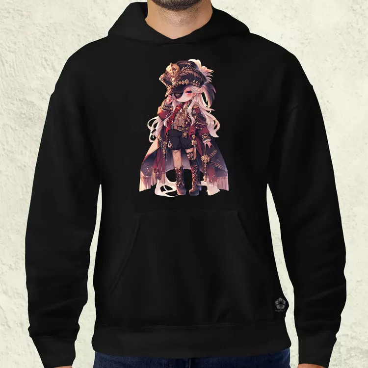 Chibi kalóz lány v3 férfi pulóver