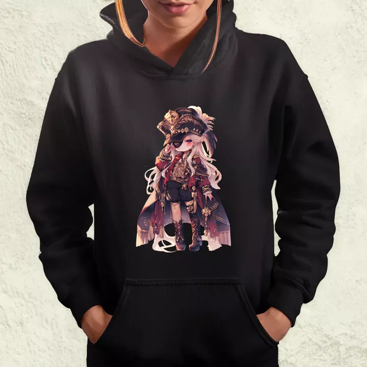 Chibi kalóz lány v3 női pulóver