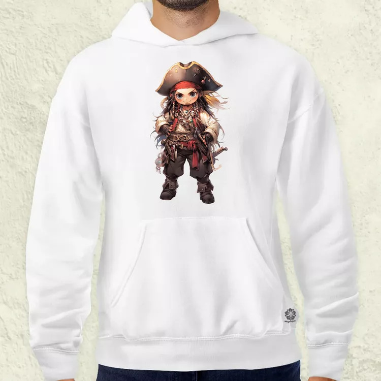 Chibi kalóz v6 férfi pulóver