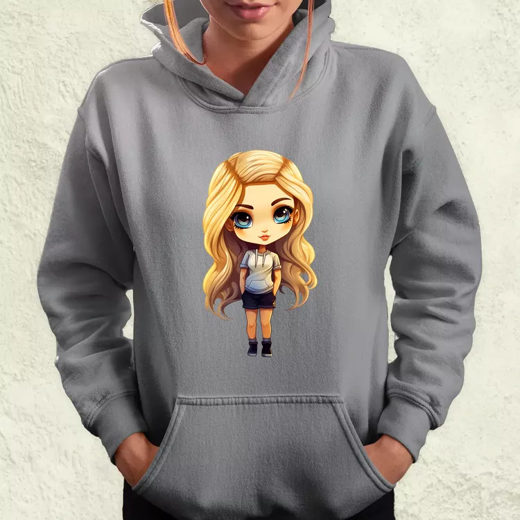 Chibi szőke lány v1 női pulóver