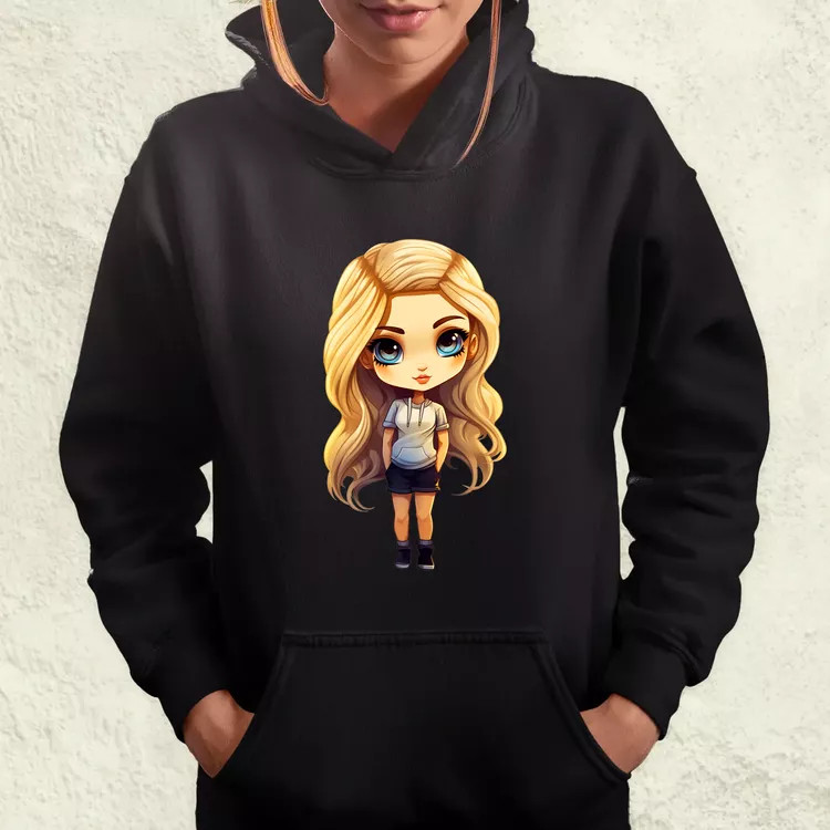 Chibi szőke lány v1 női pulóver