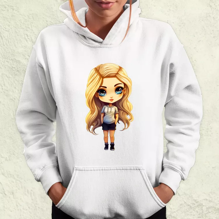 Chibi szőke lány v1 női pulóver
