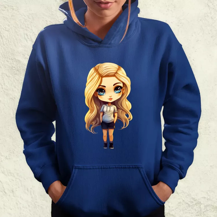 Chibi szőke lány v1 női pulóver