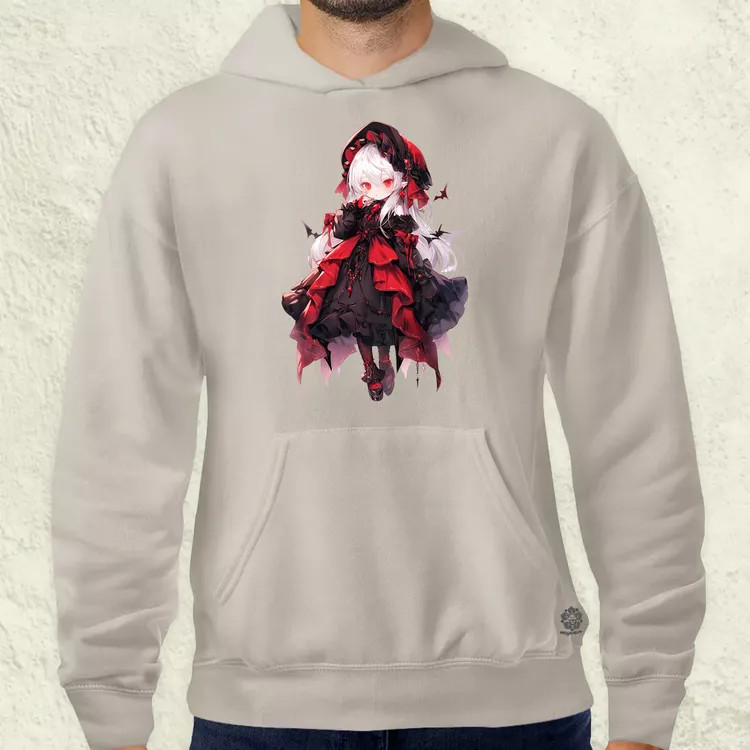 Chibi vámpír lány v1 férfi pulóver