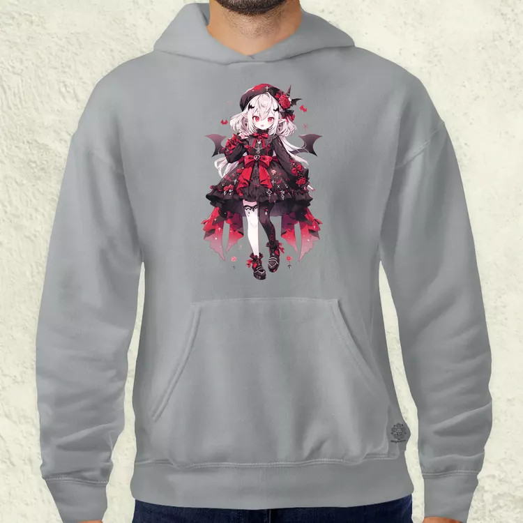 Chibi vámpír lány v2 férfi pulóver