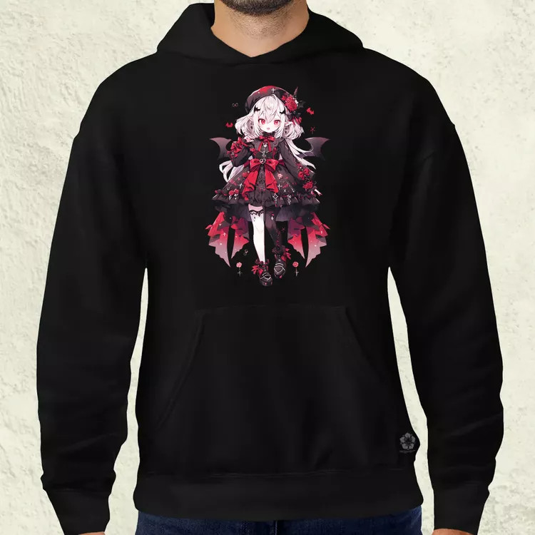 Chibi vámpír lány v2 férfi pulóver