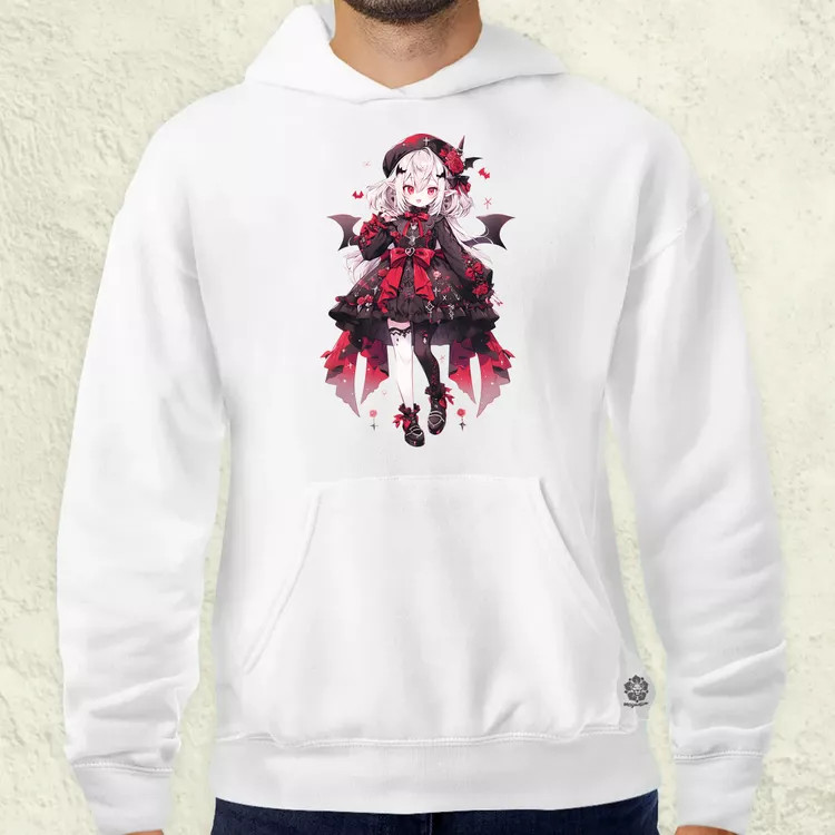 Chibi vámpír lány v2 férfi pulóver