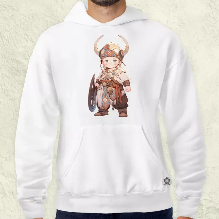 Chibi viking srác v1 férfi pulóver