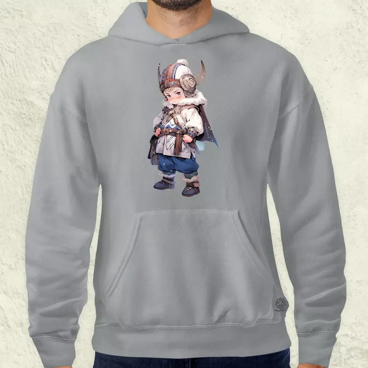 Chibi viking srác v2 férfi pulóver
