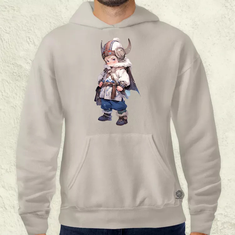 Chibi viking srác v2 férfi pulóver