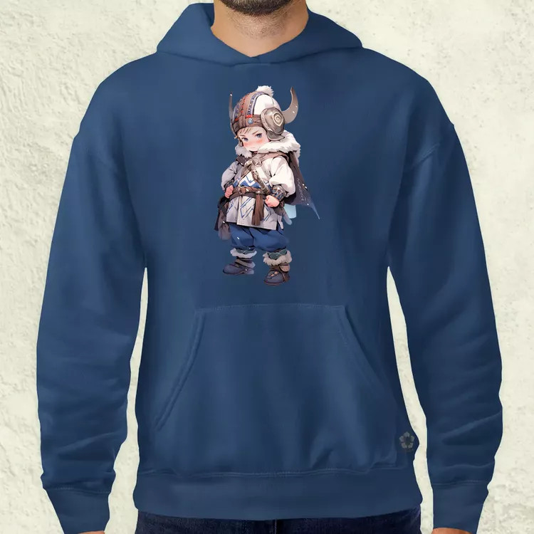 Chibi viking srác v2 férfi pulóver