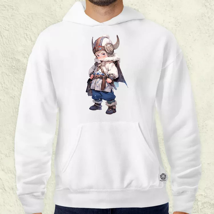 Chibi viking srác v2 férfi pulóver
