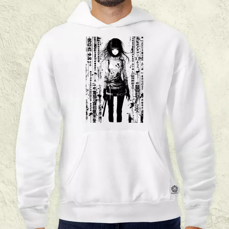 Cyberpunk manga lány v6 férfi pulóver